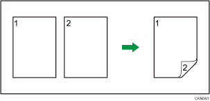 Illustratie van dubbelzijdig afdrukken