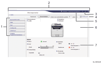 Schermafbeelding van internetbrowser (afbeelding met genummerde items)