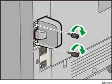 Illustratie achterzijde van het apparaat