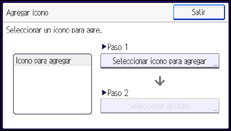 Ilustración de la pantalla panel de mandos
