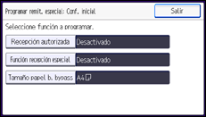 Ilustración de la pantalla panel de mandos