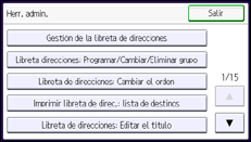 ilustración de la pantalla del panel de operaciones