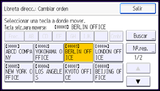 ilustración de la pantalla del panel de operaciones