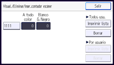 Ilustración de la pantalla panel de mandos