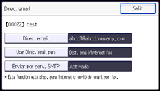 Ilustración de la pantalla panel de mandos