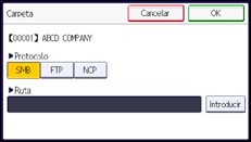Ilustración de la pantalla panel de mandos