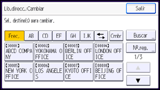 ilustración de la pantalla del panel de operaciones