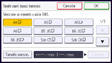Ilustración de la pantalla panel de mandos