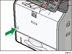 Ilustración del interruptor de alimentación principal