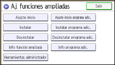 Ilustración de la pantalla panel de mandos