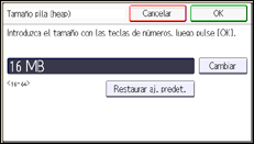 Ilustración de la pantalla panel de mandos