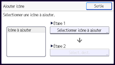 Illustration de l'écran du panneau de commande
