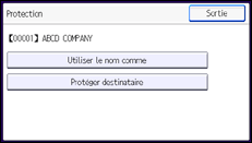 Illustration de l'écran du panneau de commande
