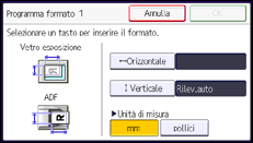 Illustrazione schermata pannello di controllo