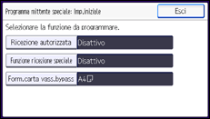 Illustrazione schermata pannello di controllo