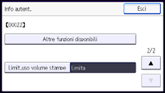 Illustrazione della schermata sul pannello di controllo