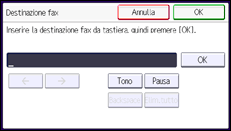 Illustrazione della schermata sul pannello di controllo