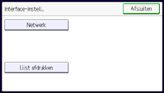 Schermafbeelding bedieningspaneel