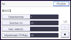Schermafbeelding bedieningspaneel