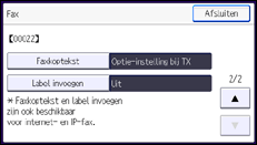Schermafbeelding bedieningspaneel