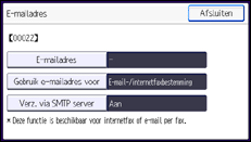 Schermafbeelding bedieningspaneel