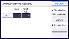 Schermafbeelding bedieningspaneel
