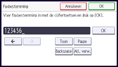 Schermafbeelding bedieningspaneel