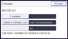 Schermafbeelding bedieningspaneel