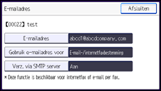 Schermafbeelding bedieningspaneel