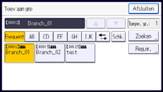Schermafbeelding bedieningspaneel