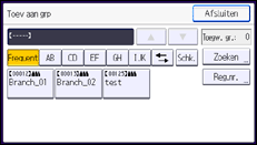 Schermafbeelding bedieningspaneel