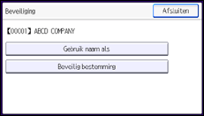Schermafbeelding bedieningspaneel