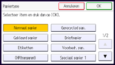 Schermafbeelding bedieningspaneel