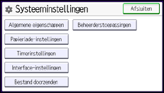 Schermafbeelding bedieningspaneel