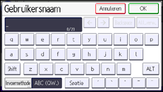 Schermafbeelding bedieningspaneel