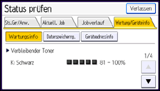 Abbildung Bedienfeld-Display