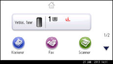 Abbildung Bedienfeld-Display