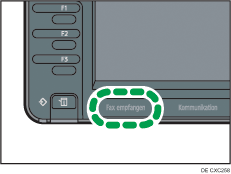 Abbildung Anzeige Fax empfangen