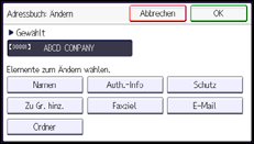 Abbildung Bedienfeld-Display