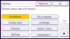 Abbildung Bedienfeld-Display