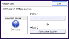 Ilustración de la pantalla panel de mandos