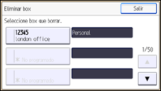 Ilustración de la pantalla panel de mandos
