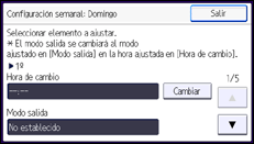 Ilustración de la pantalla panel de mandos