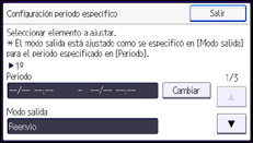 Ilustración de la pantalla panel de mandos