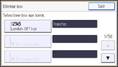 Ilustración de la pantalla panel de mandos