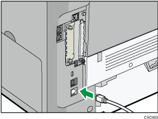 ilustración de la conexión del cable de Ethernet