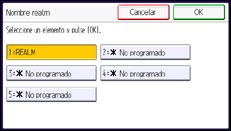 Ilustración de la pantalla panel de mandos