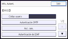 Ilustración de la pantalla panel de mandos