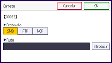 Ilustración de la pantalla panel de mandos