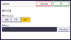 Ilustración de la pantalla panel de mandos